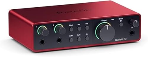 -12% – Focusrite Scarlett 2i2 4th Gen, interface audio USB pour enregistrer,…