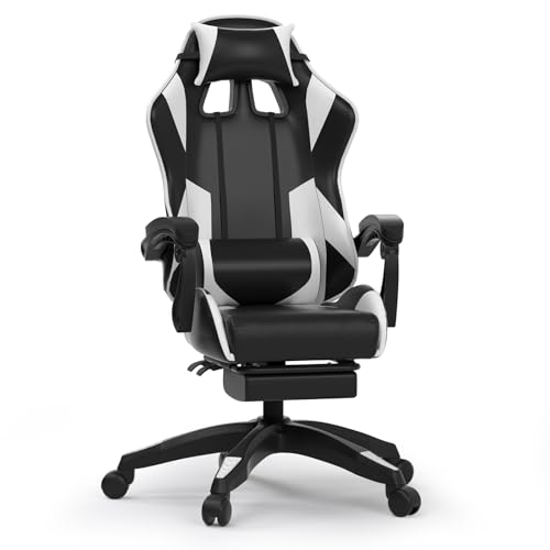 -20% – Confortil Chaise Gaming Ergonomique,Fauteuil avec Repose-piedsrétractable et Appui-tête,Réglable Siege -…