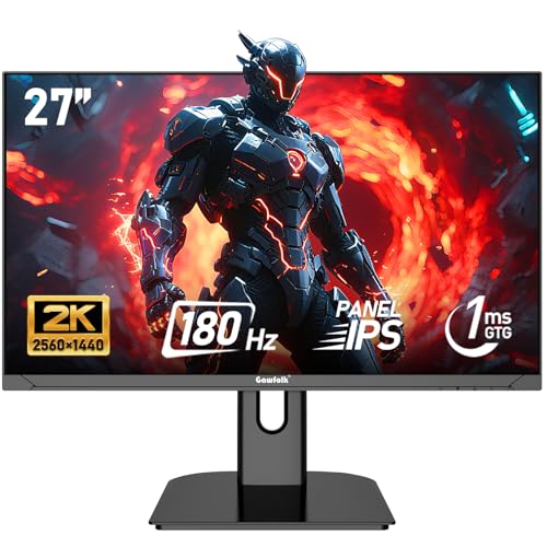 -12% – Gawfolk Écran PC IPS 27 Pouces, 2K WQHD (2560×1440P), 180Hz…