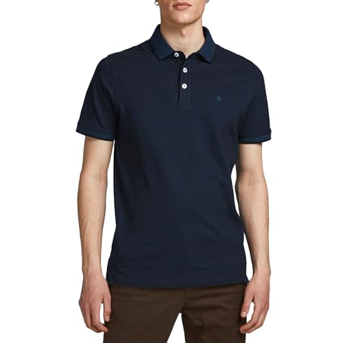 -35% – JACK & JONES Jjepaulos Polo Ss Noos Homme Polo, Marine,…
