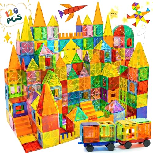 -5% – Olvy Blocs Magnétiques Montessori Jouet – 120 Tuiles Magnétiques Enfants…