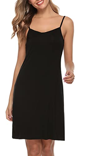-15% – Vlazom Fond de Robe Femme Modal Elégant Chemise de Nuit…